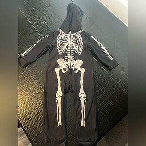 4T Skeleton Print Hooded Onesie